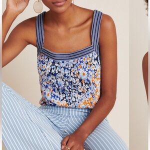 Anthropologie Caryn Square Neck Tank